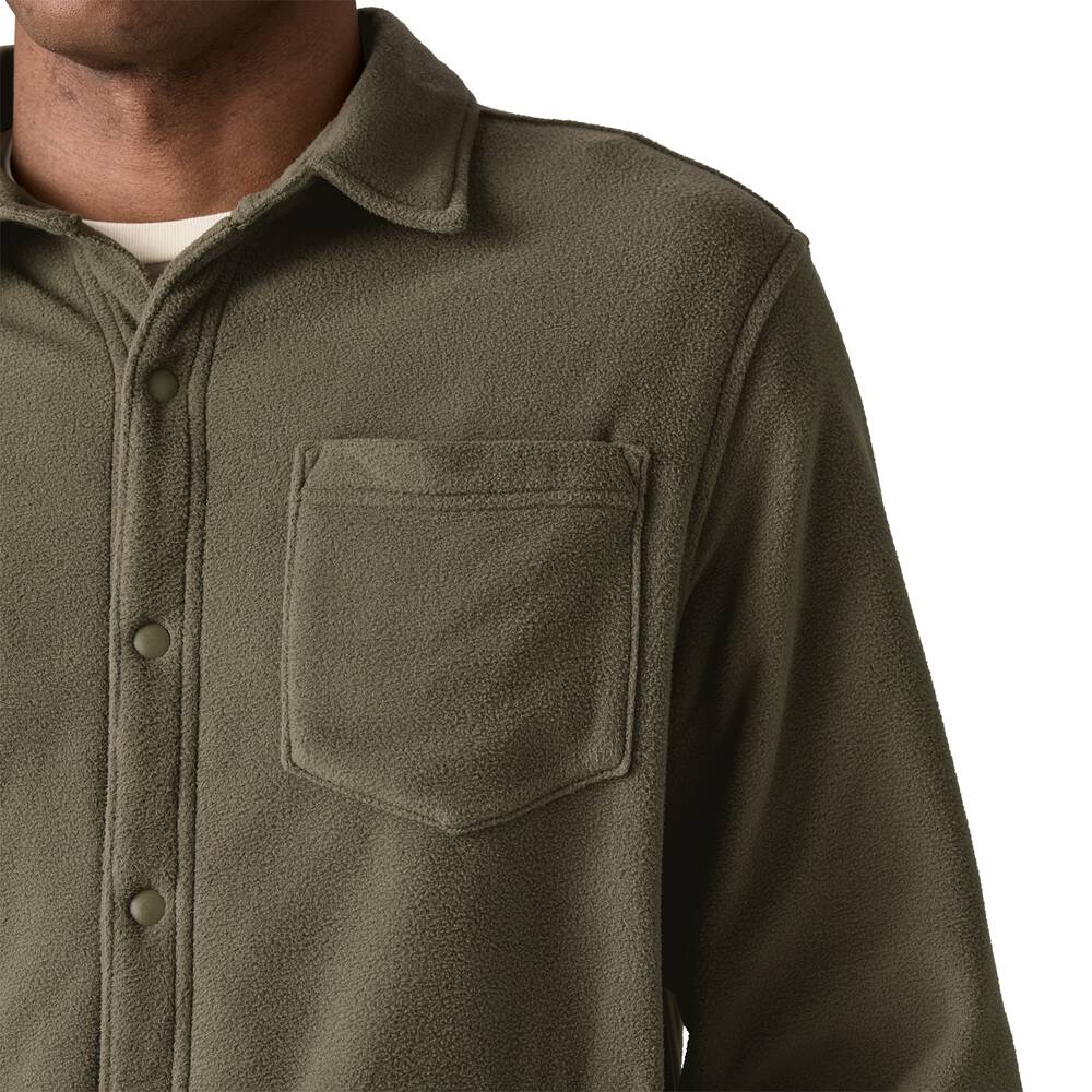 Men's Recycled Microfleece Snap Shirt - Green