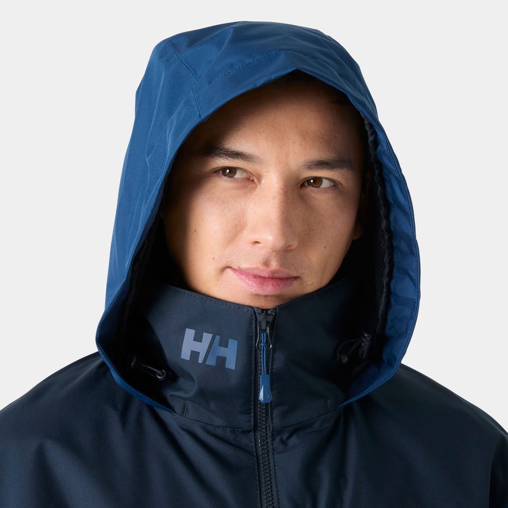 Men's Hooded Insulated Sailing Jacket - Navy