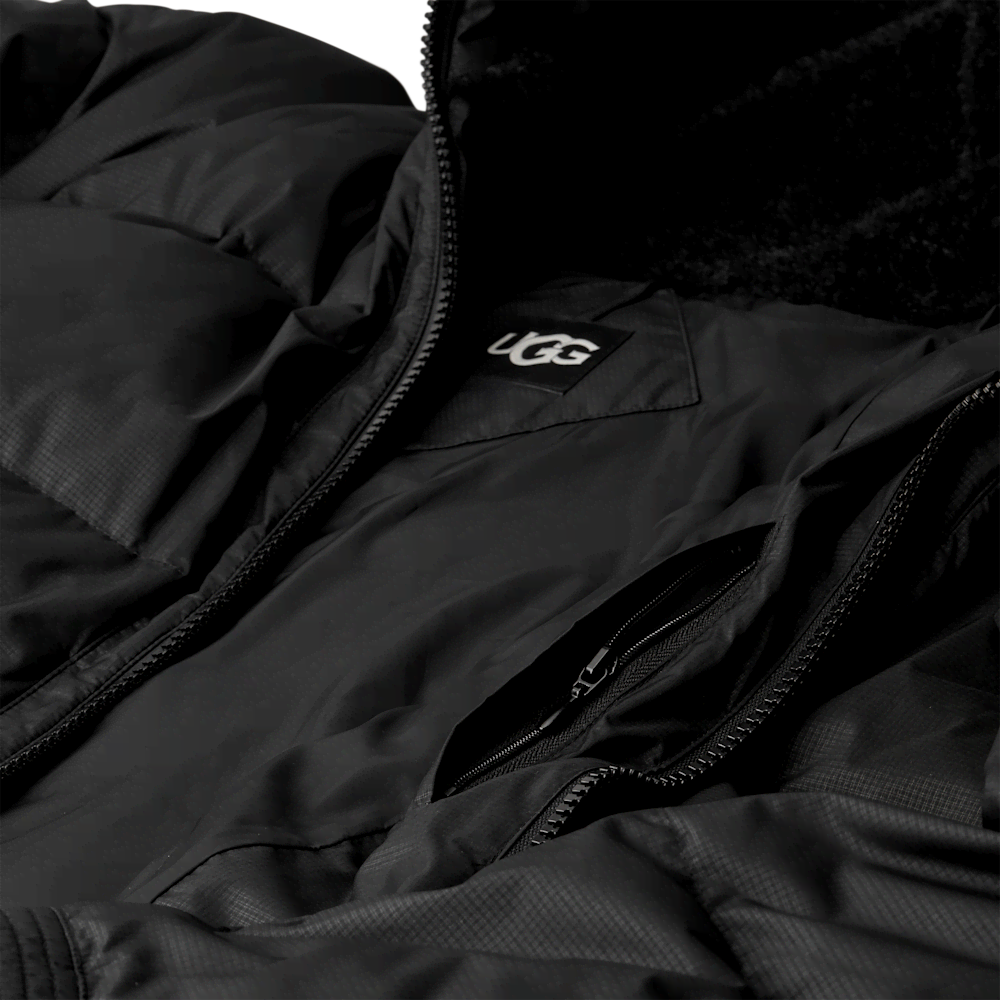 Men's Water-Resistant Down Puffer Jacket - Black