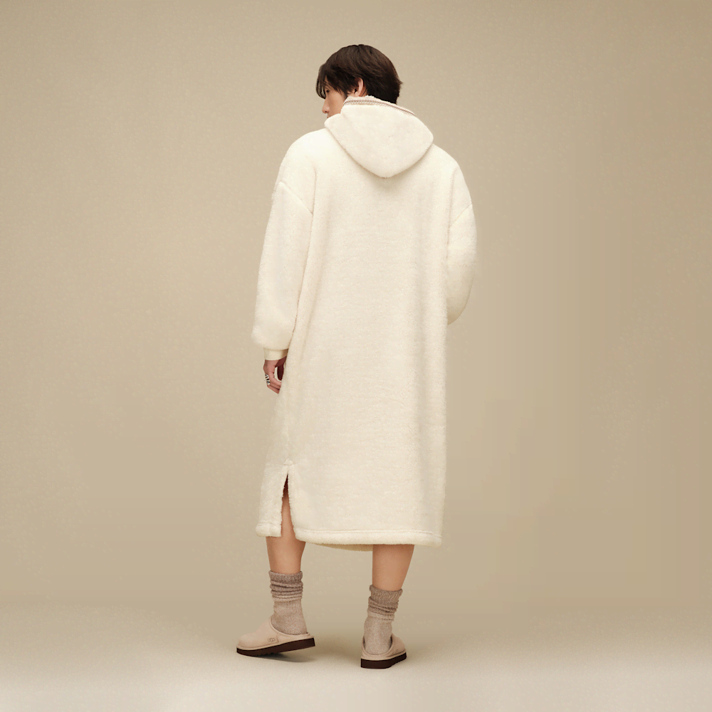 Oversized Recycled Fleece Hoodie - Black