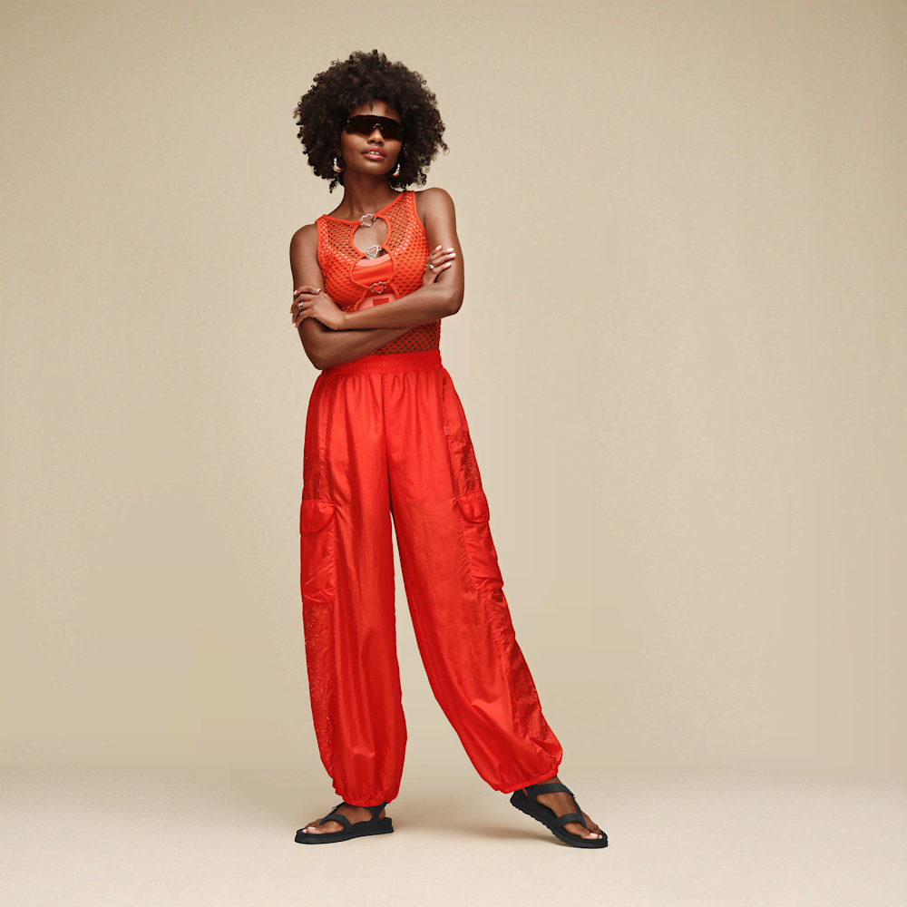 Women's Balloon Cargo Pants - Lobster
