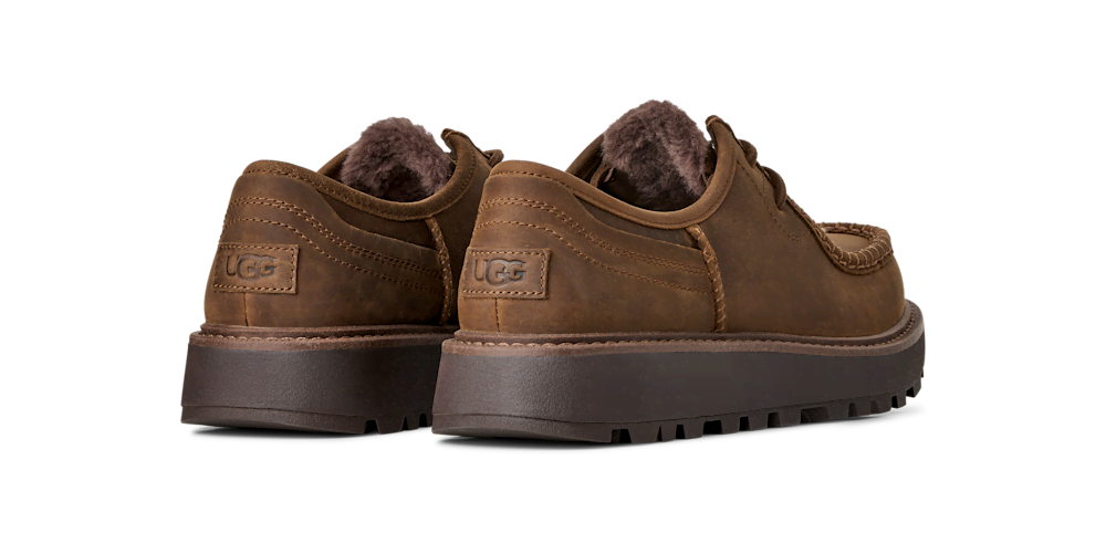 Men's Waterproof Leather Lace-Up Shoe - Oak