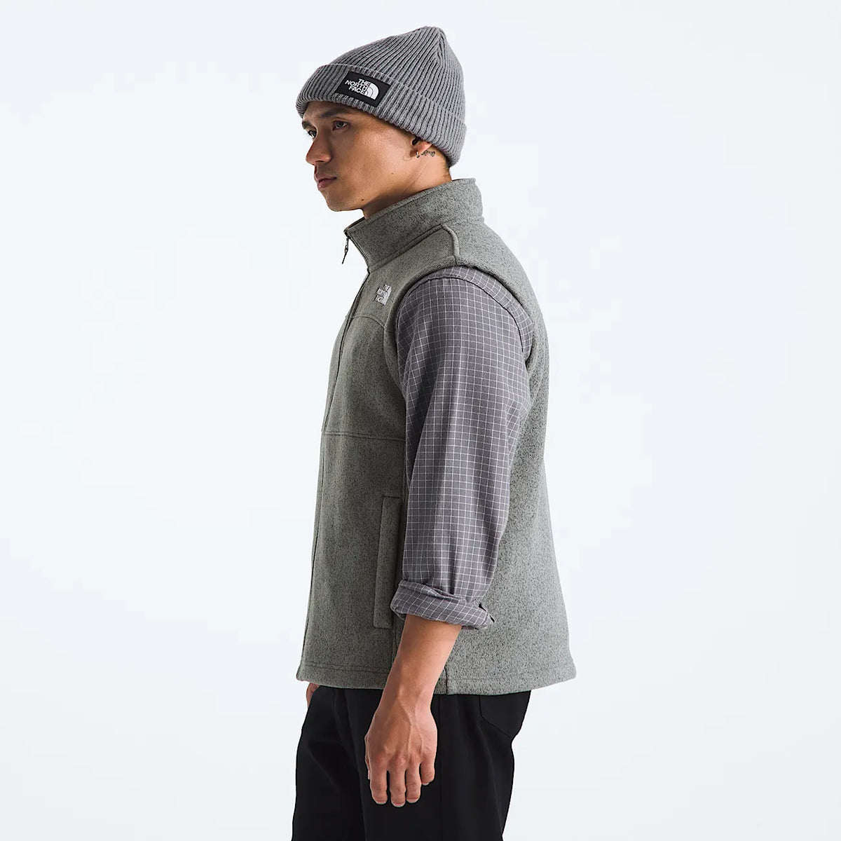 Men's Full-Zip Fleece Vest - Gray