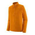 Men's Grid Fleece Zip-Neck Base Layer - Orange