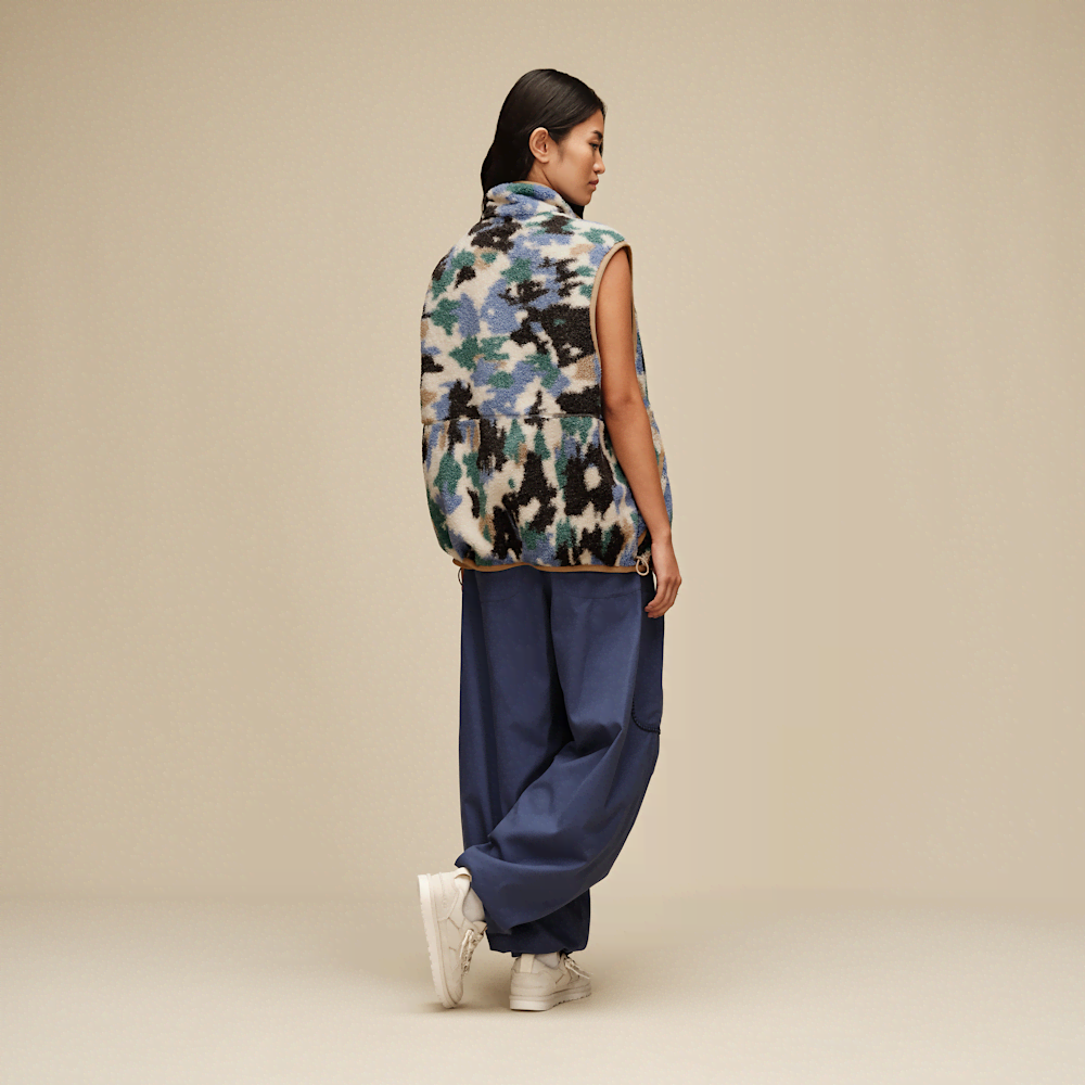 All-Gender Reversible Printed Fleece Vest