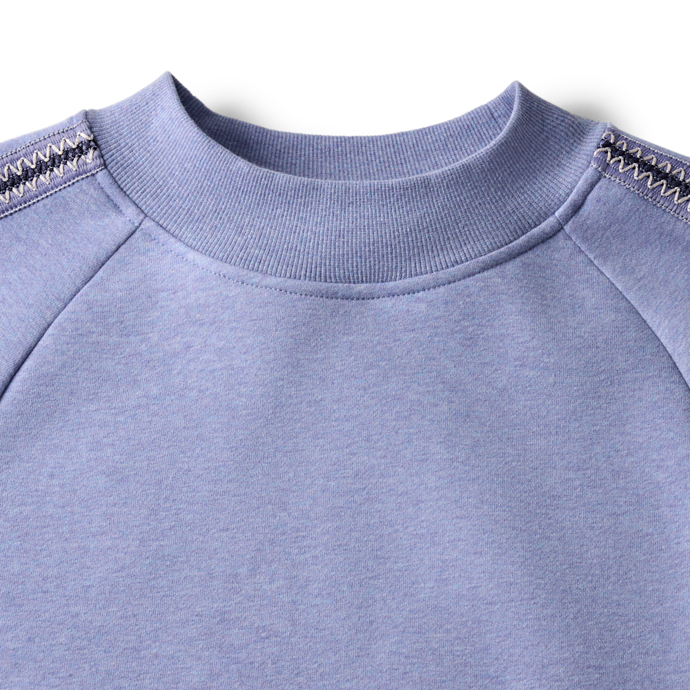 Men's Trimmed Crewneck Sweatshirt - Brown