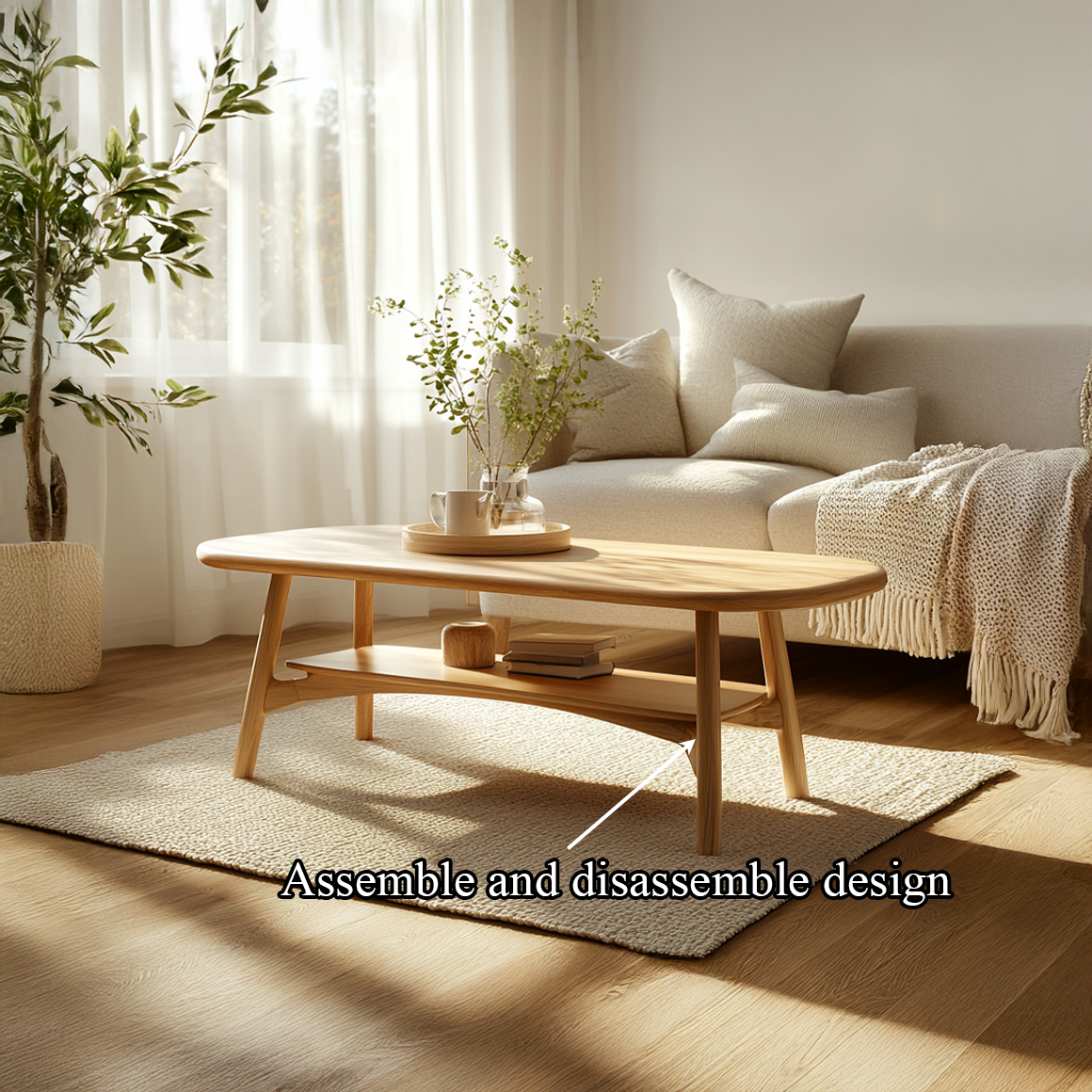 Scandinavian Soft Edge Coffee Table