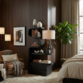Sculpted Solid Wood Nightstand