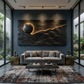 Large Sun Over Mountains Wooden Wall Art For Home