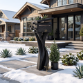 Handcrafted Solid Wood Sculpture Mailbox For Outdoor Furniture Decor