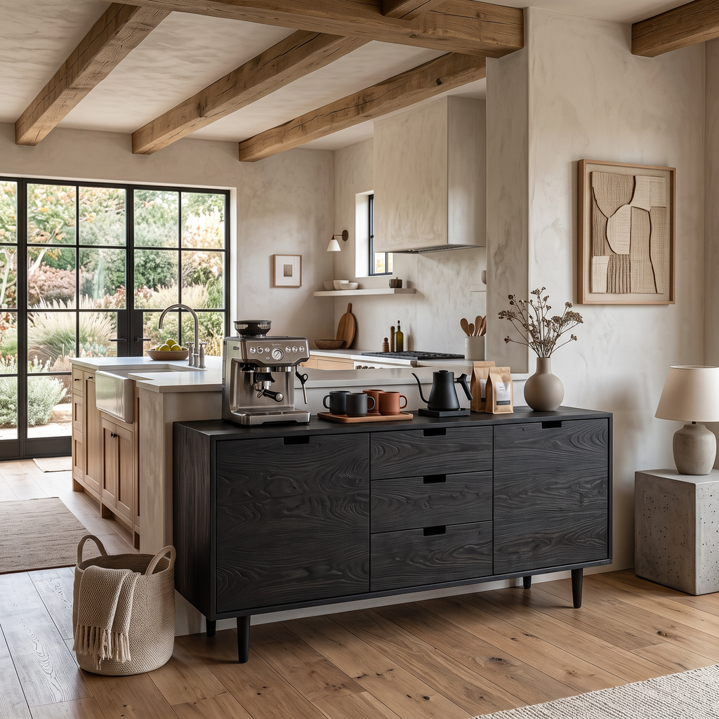 Contemporary Wooden Sideboard For Modern Living Room