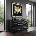 Contemporary Sideboard Sculptural Carved For Living Room