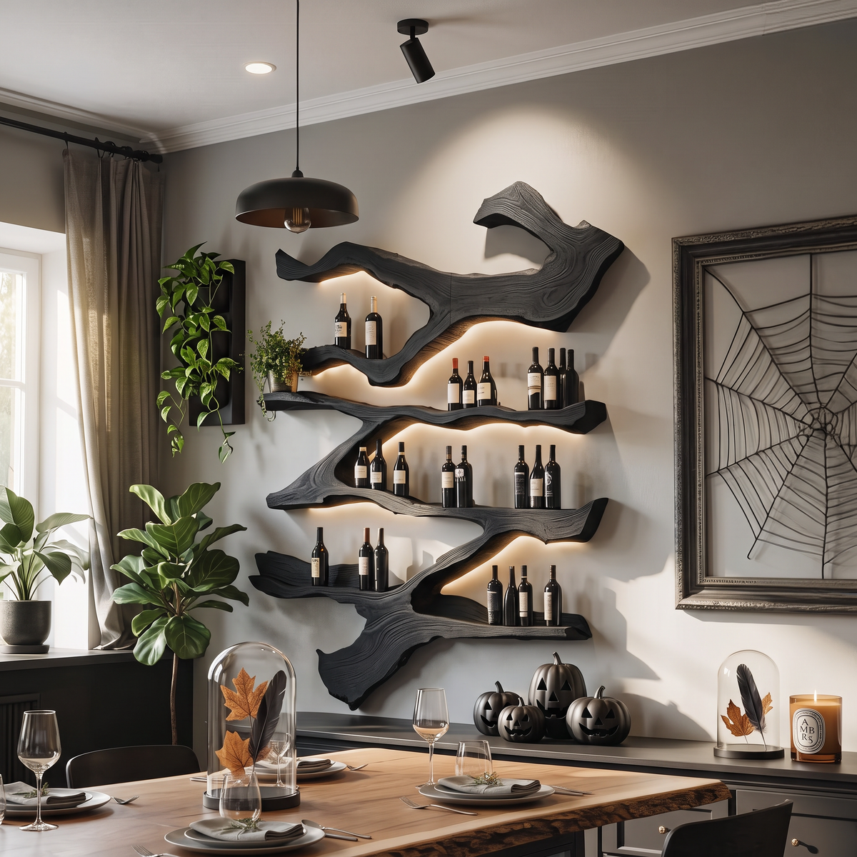 Farmhouse Wooden Live Edge Wine Holder