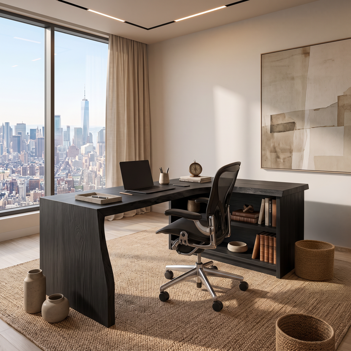 Modern L Shaped Desk For Workspace