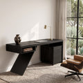 Modern Wood Desk With Storage Cabinet