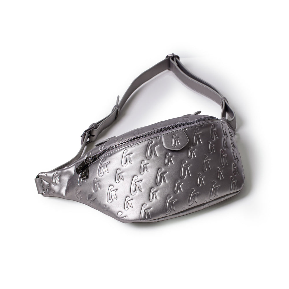 Vegan Leather Belt Bag - Platinum