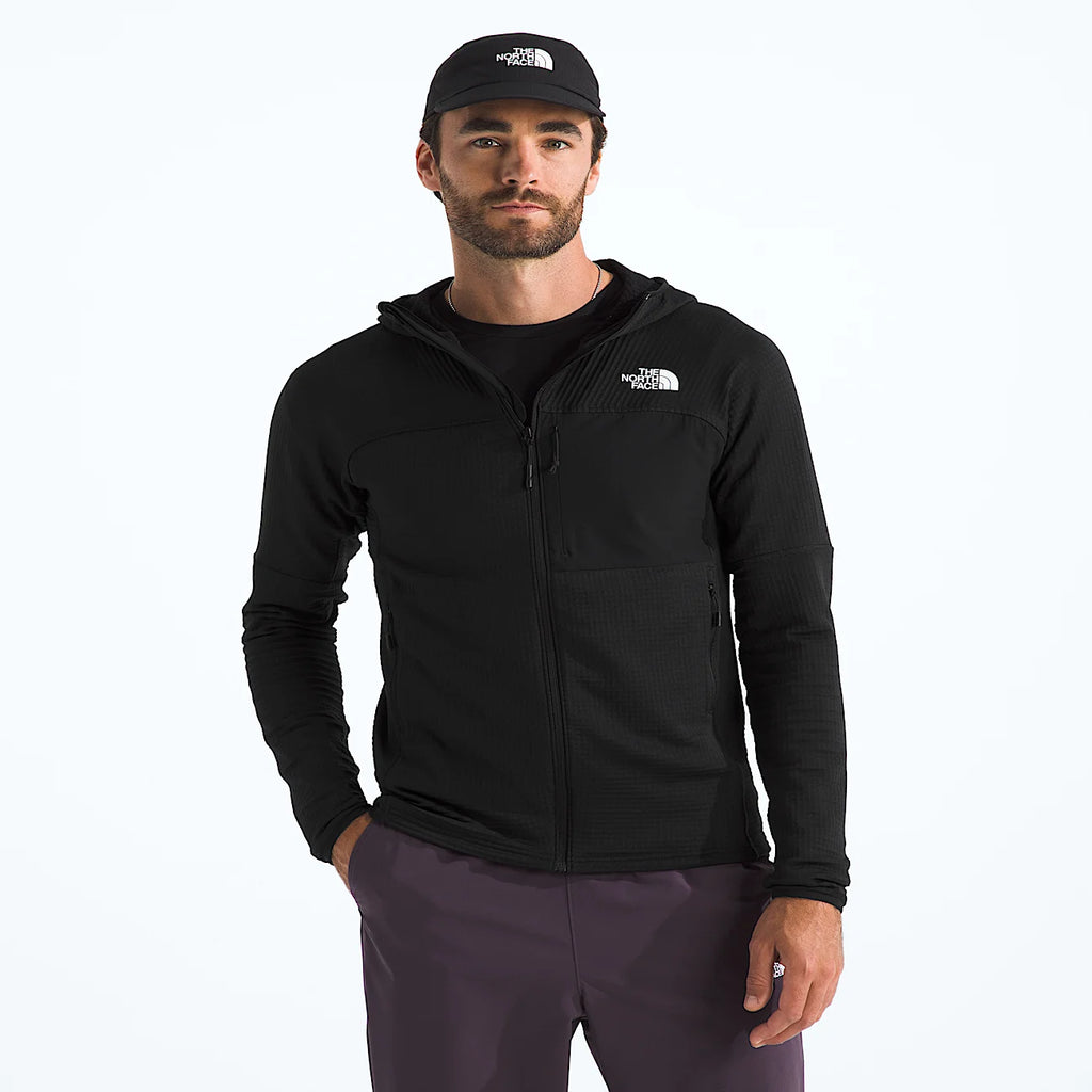 Men's Grid Fleece Hoodie - Black