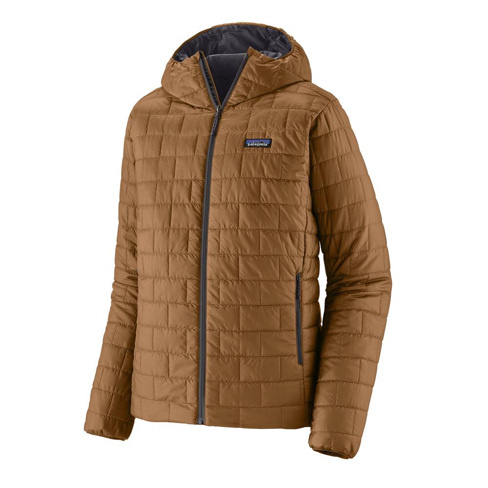 Men's Insulated Hooded Jacket - Brown