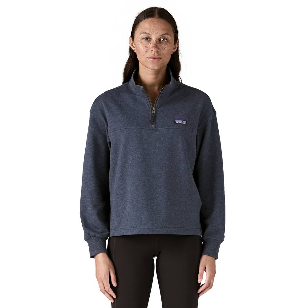 Women's Quarter-Zip Terry Pullover - Brown
