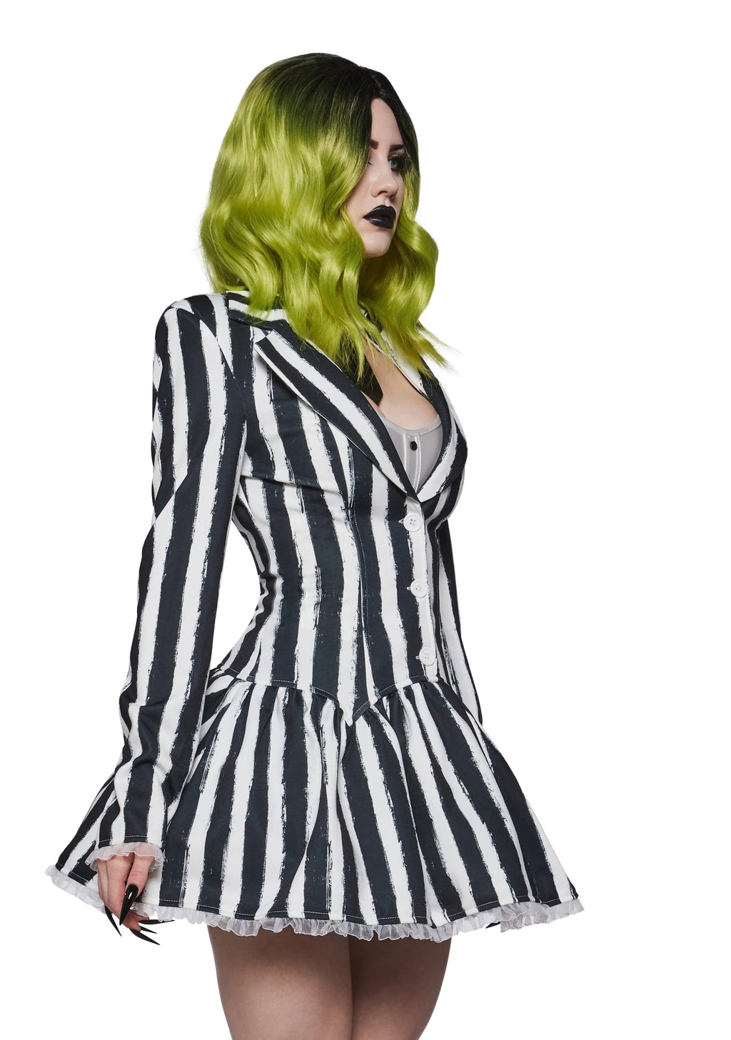 Black & White Striped Blazer Dress Costume