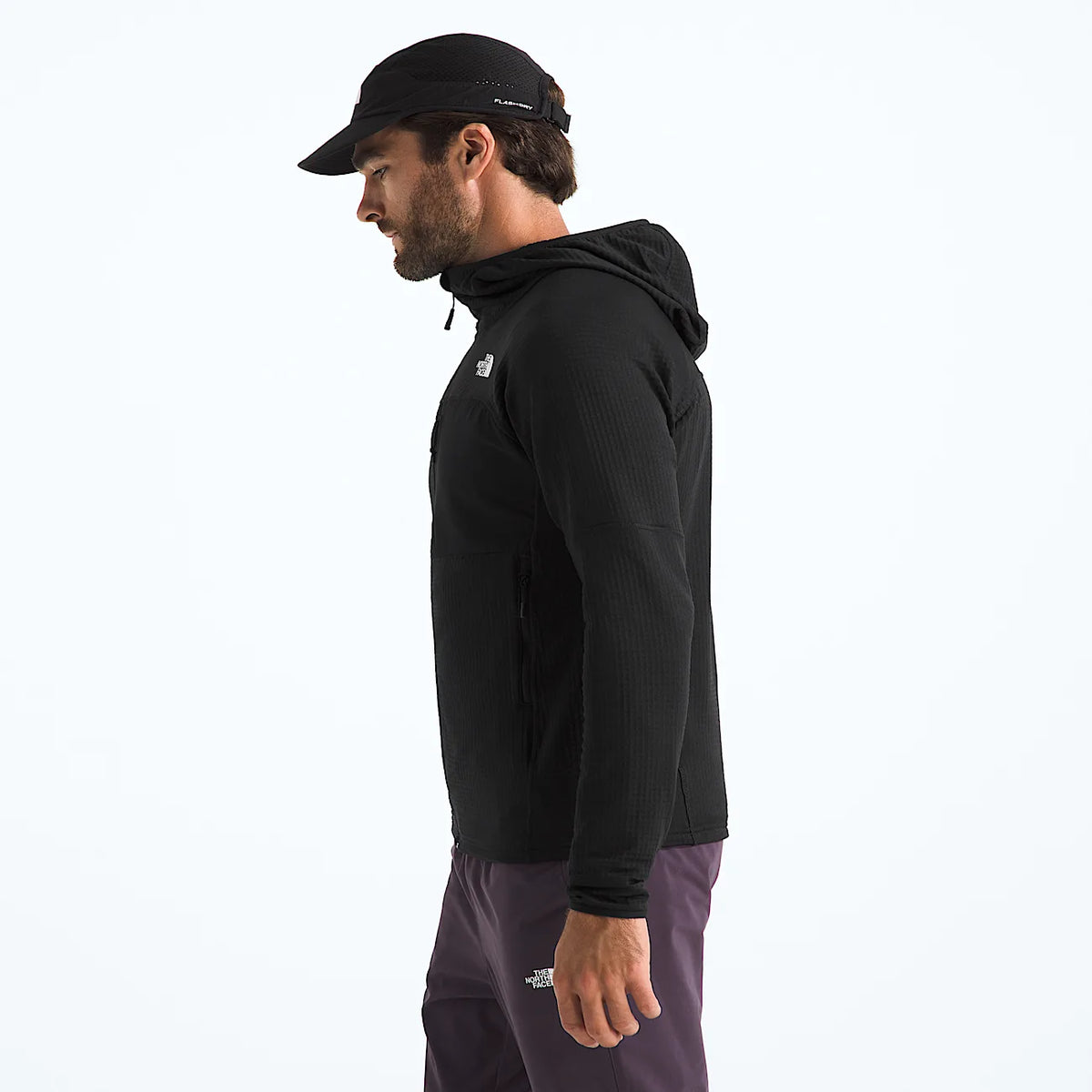 Men's Grid Fleece Hoodie - Black