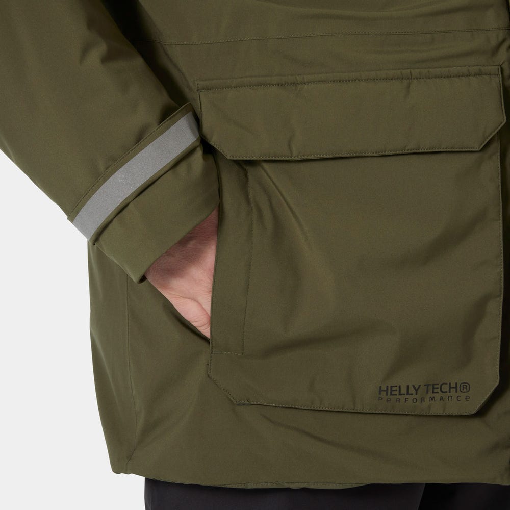 Men's Insulated Waterproof Parka - Gray Green