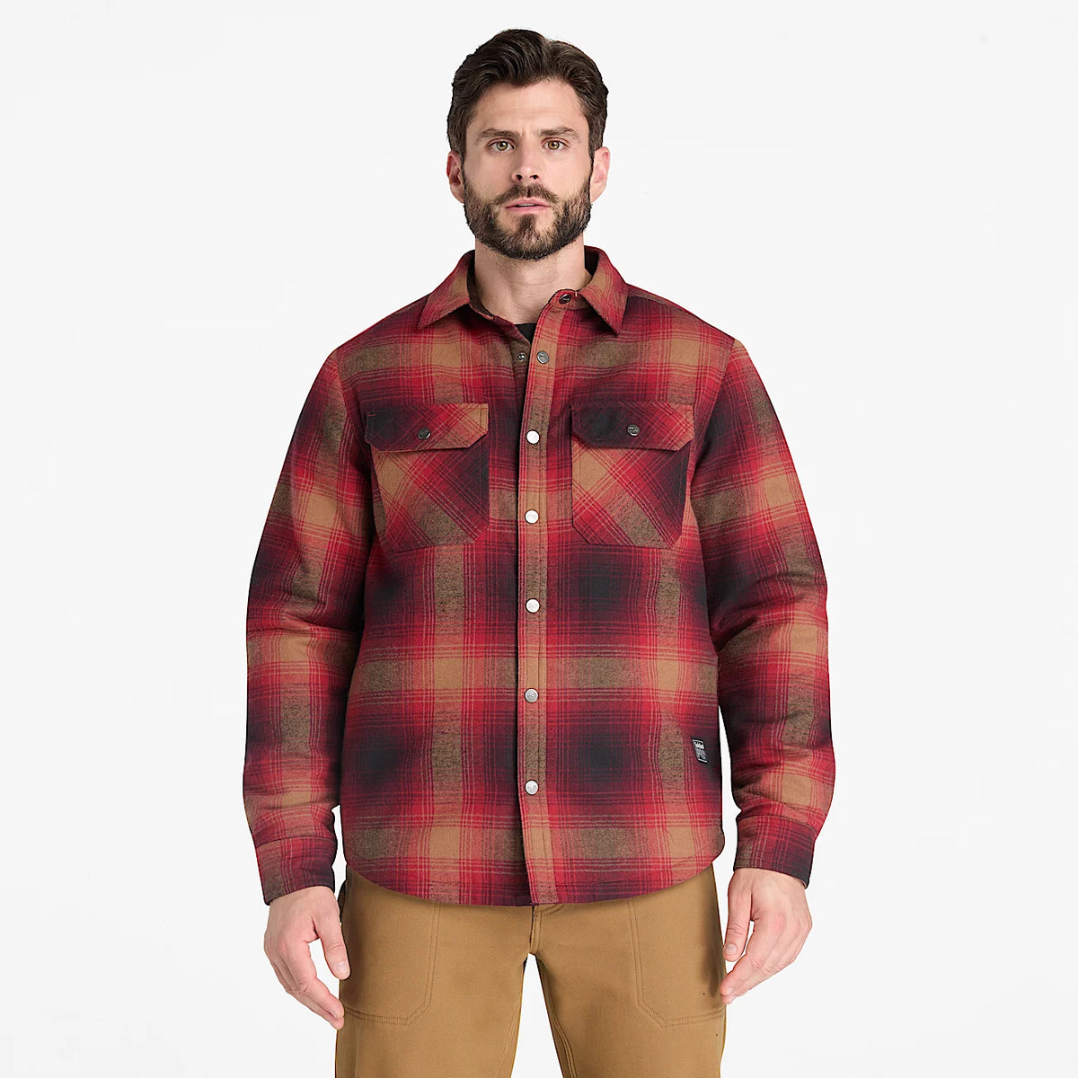 Men's Fleece-Lined Flannel Shirt Jacket