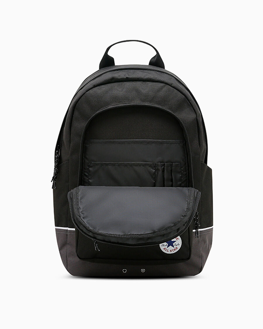 Unisex Coated Woven Everyday Backpack - Black - Black