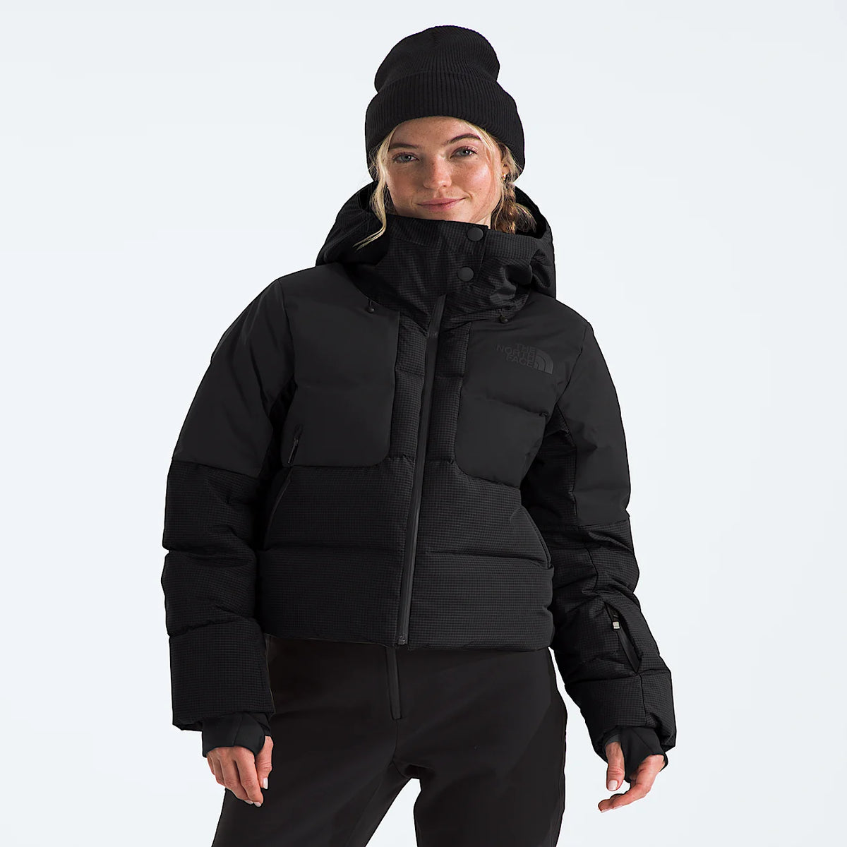 Women's Cropped Down Jacket - Black