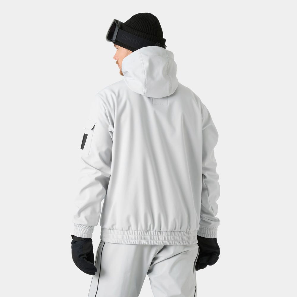 Unisex Fleece-Backed Softshell Hoodie - Black