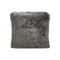 Sheepskin and Canvas Decorative Pillow
