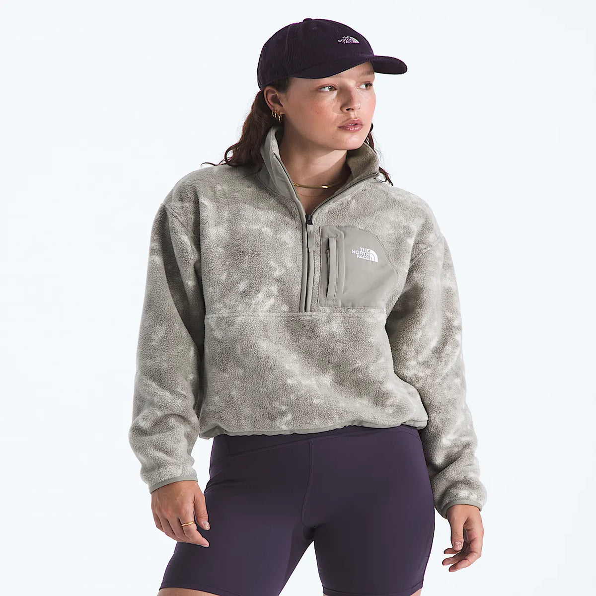 Women's Half-Zip Printed Fleece Jacket