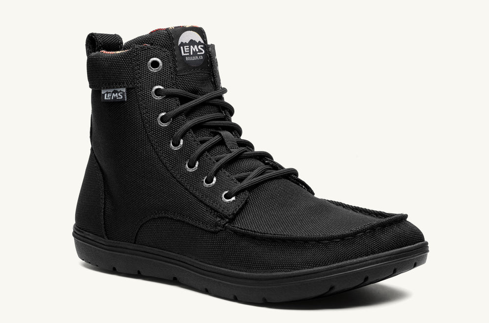 Men's Vegan Casual Lace-Up Boot - Black