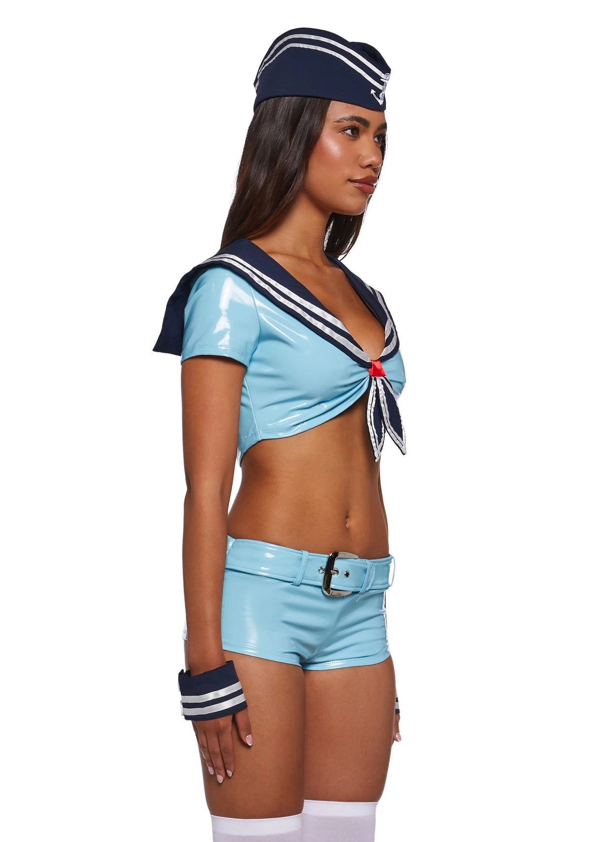 Blue Vinyl Sailor Costume Set