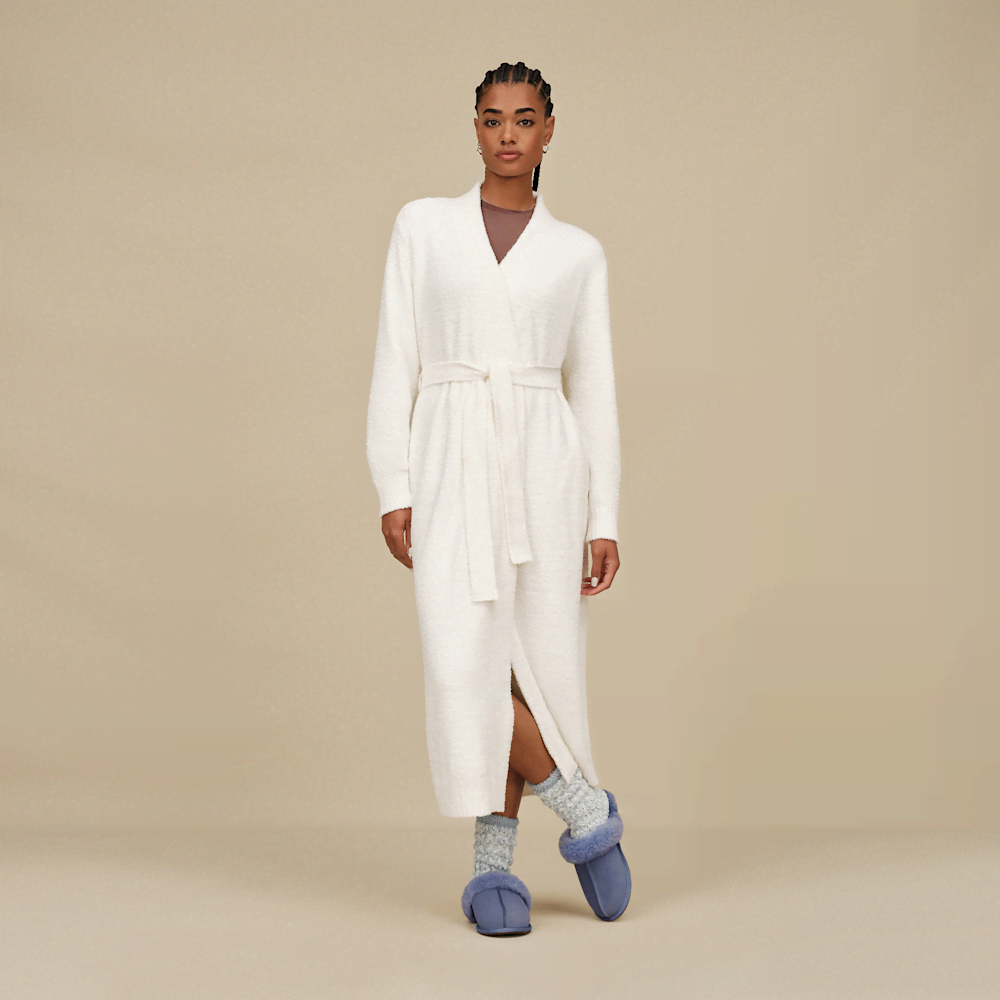 Women's Recycled Polyester Robe - Cream