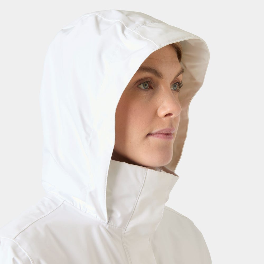 Women's Insulated Rain Coat - White