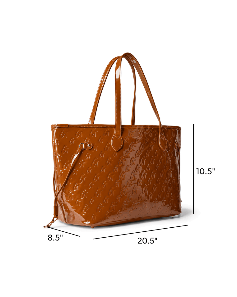 Large Laptop Tote With Wristlet - Brown