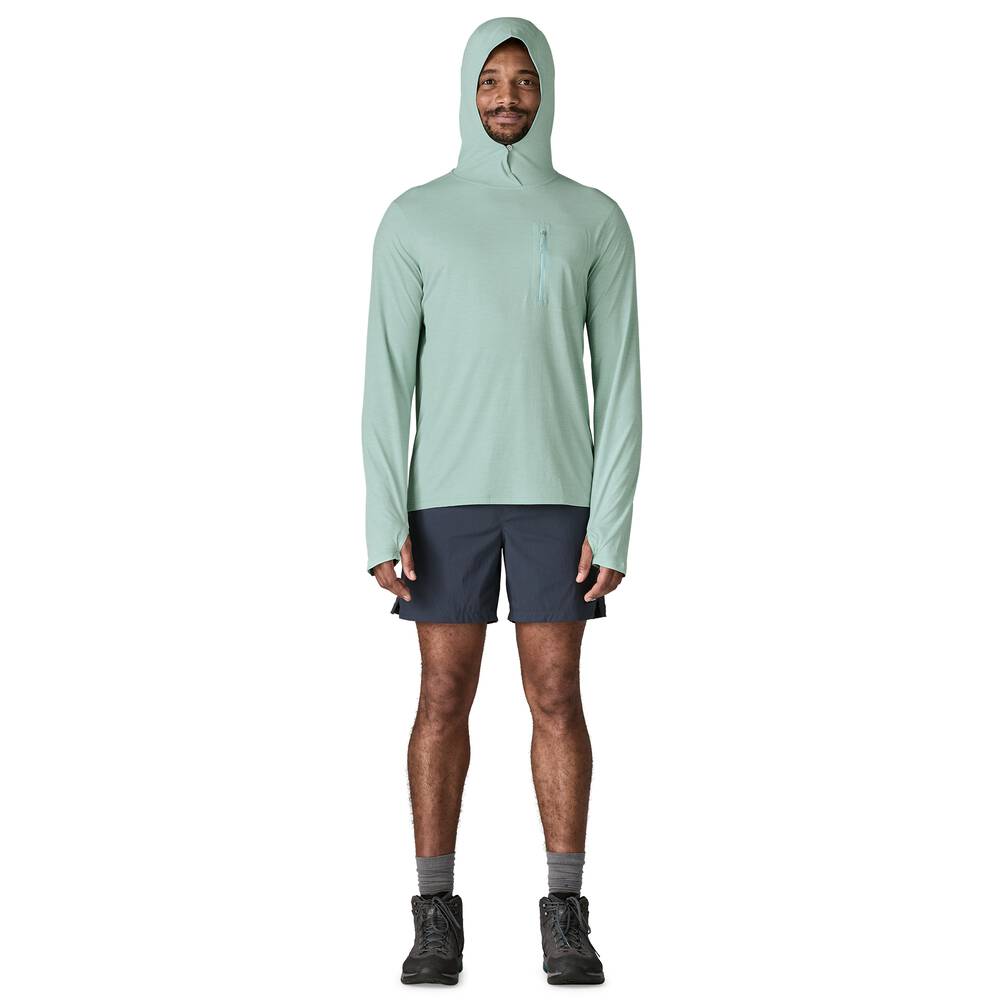 Men's UPF 40+ Sun Hooded Shirt - Aqua