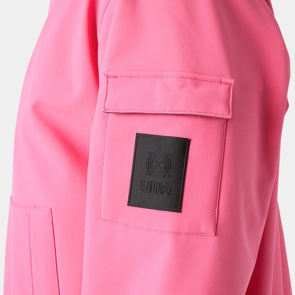 Unisex Fleece-Backed Softshell Hoodie - Black