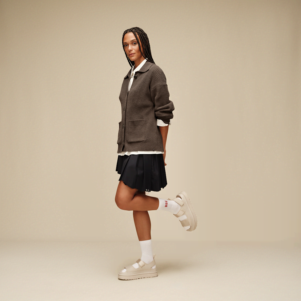 Women's Lightweight Collared Cardigan - Sand
