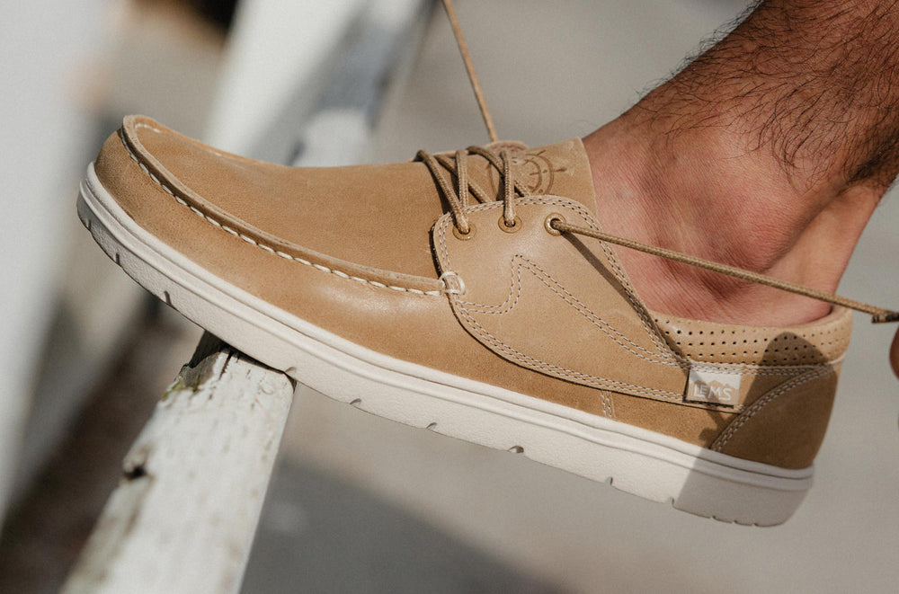 Men's Leather Boat Shoe - Desert
