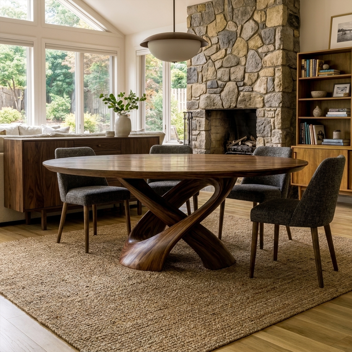 Rustic Handcrafted Live Edge Dining Table