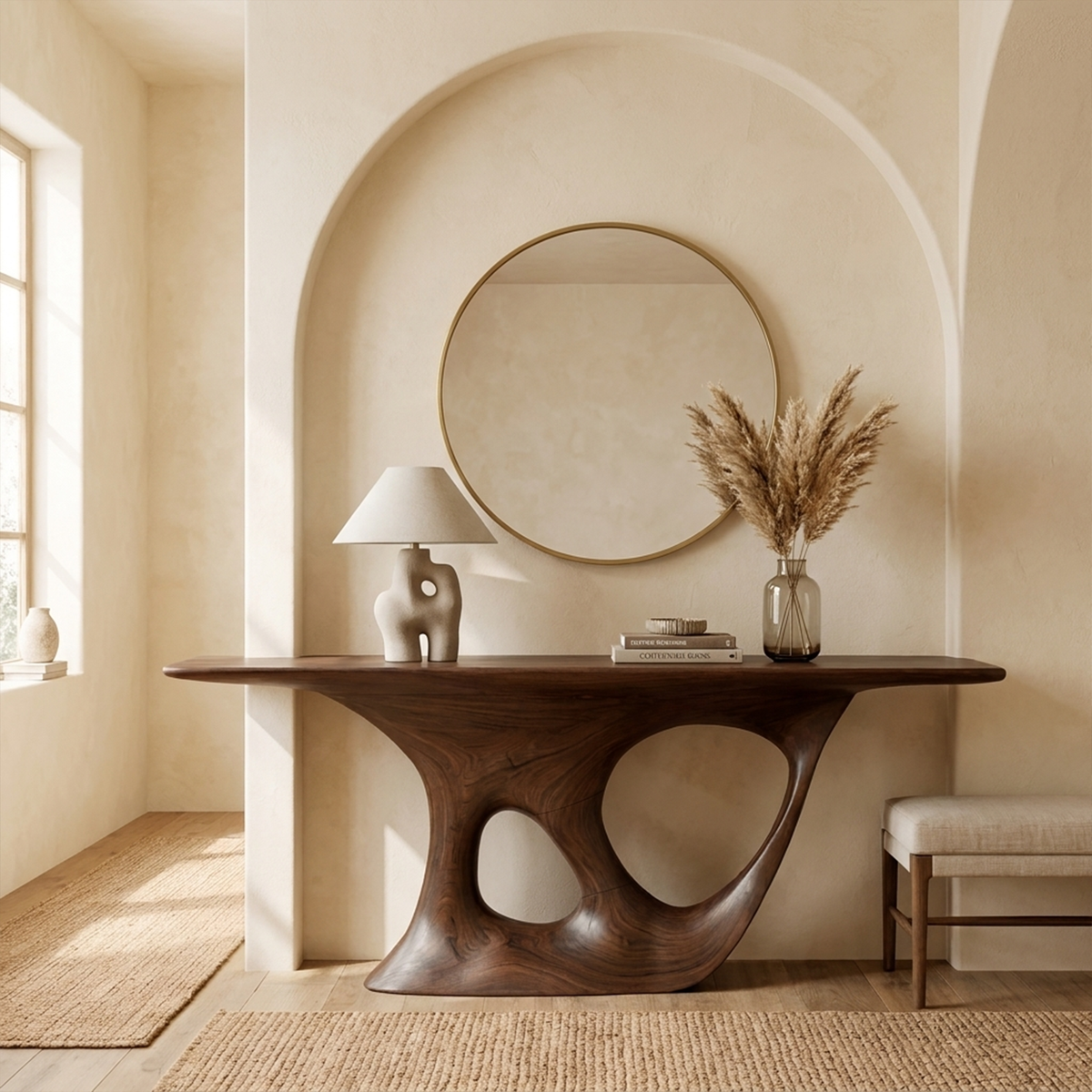 Rustic Solid Wood Console Table