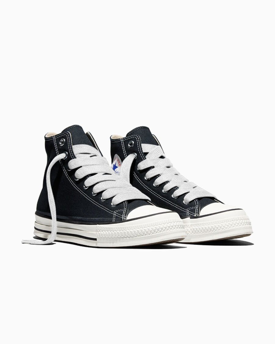 Canvas High-Top Sneaker - Gold Palm - Black/Vintage White