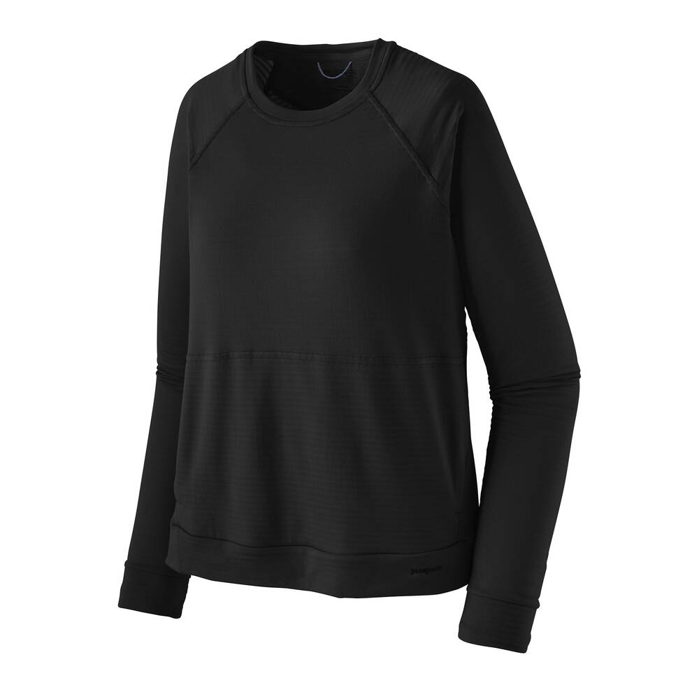 Women's Grid Fleece Crewneck Pullover - Blue