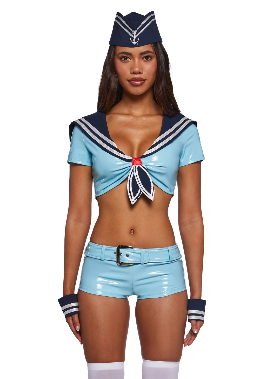 Blue Vinyl Sailor Costume Set