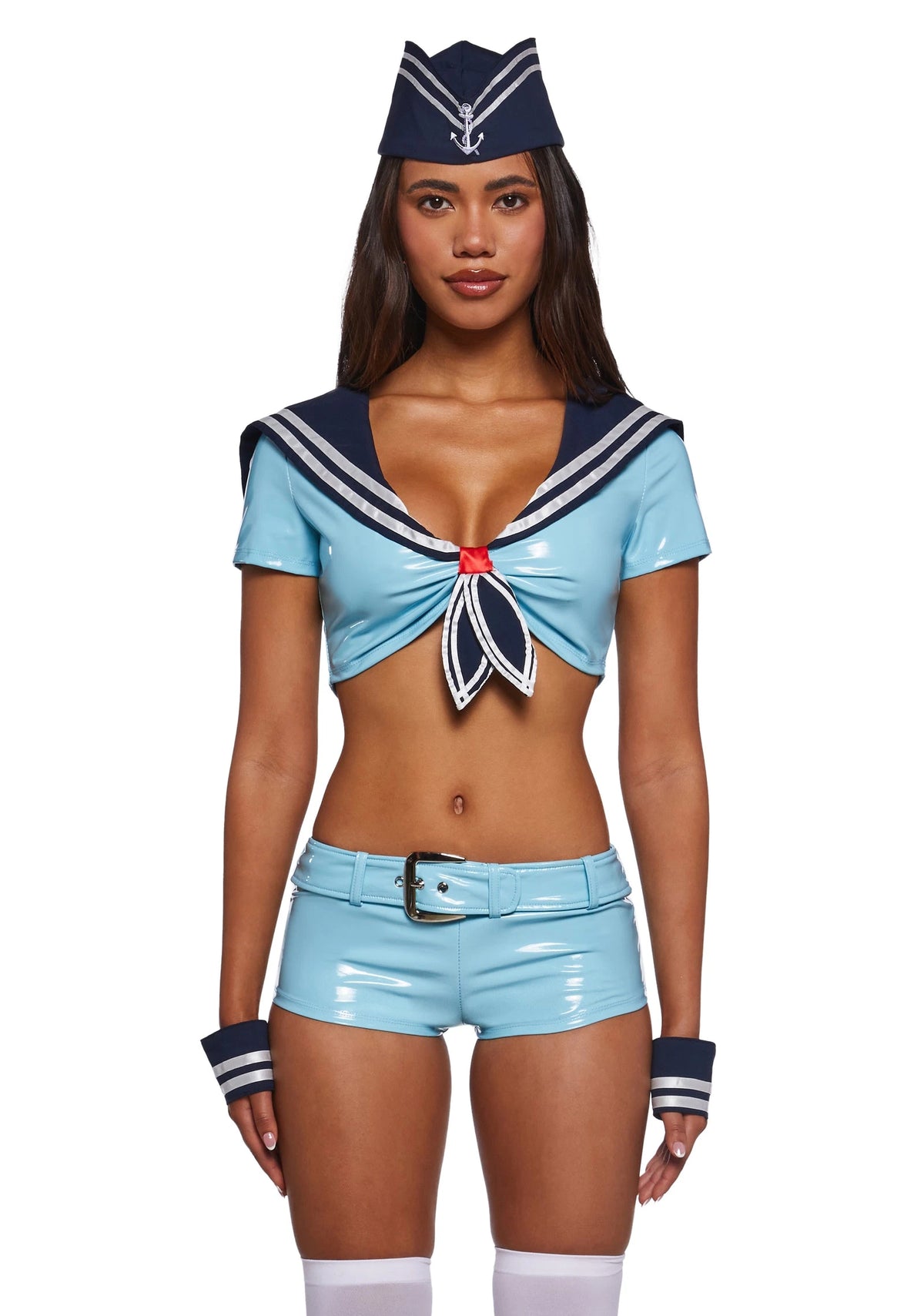 Blue Vinyl Sailor Costume Set