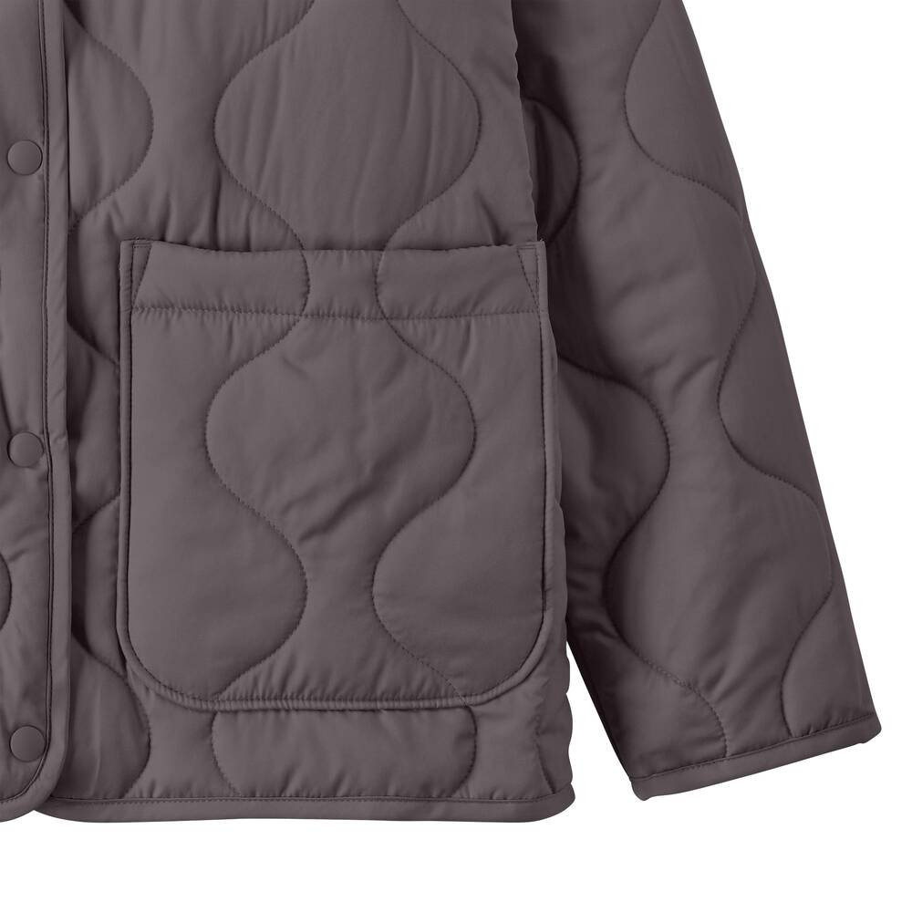 Kids' Quilted Insulated Hooded Jacket - Gray