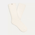 Women's Fluffy Knit Crew Socks - Cream