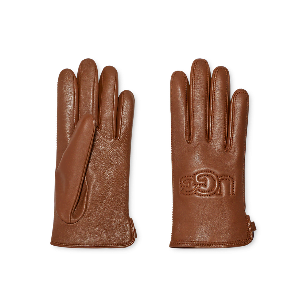 Women's Quilted Leather Touchscreen Gloves - Black